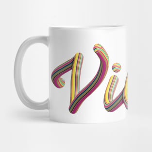 Vibes Text Multicolour 3D Lettering Mug